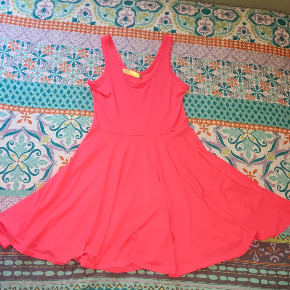 Bright Orange-Pink Dress